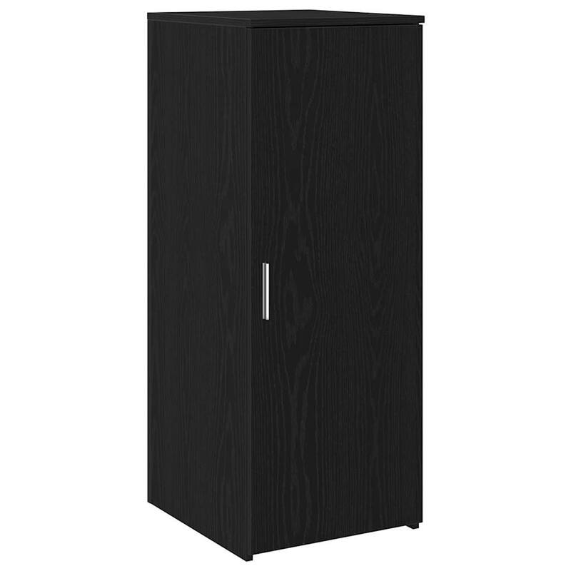vidaXL Storage Cabinet Black Engineered wood Compact Storage Cabinet - 17.7 x 15.7 x 40.7 in