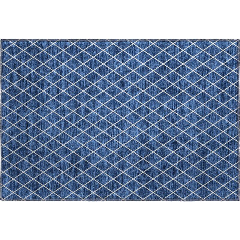 Premium Washable Super Soft Diamond Trellis Mayfield Rug