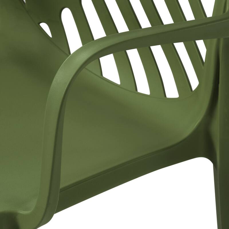 Frond and Form Outdoor Patio Stacking Dining Armchair (Set of 2)