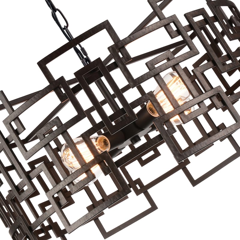 Litani 4 Light Down Chandelier With Brown Finish