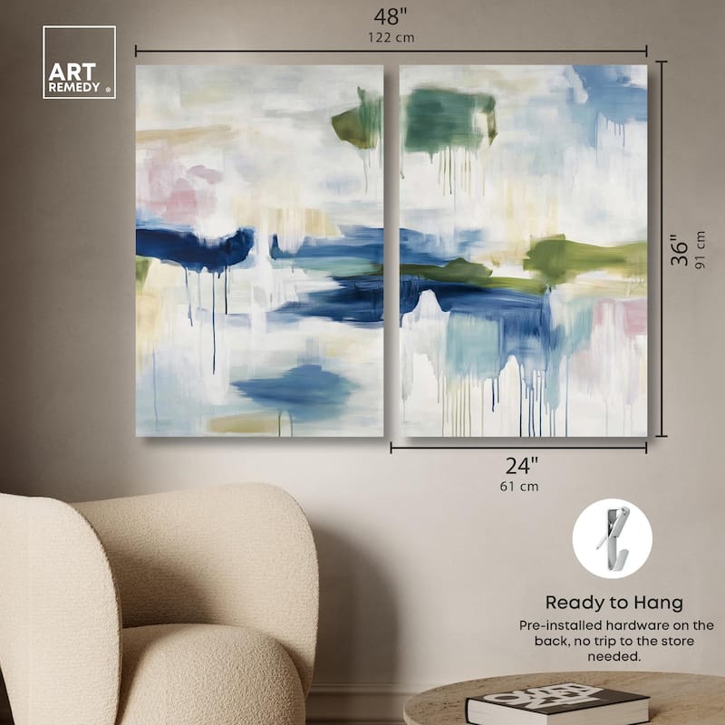Kairos I Canvas Set of 2 by Art Remedy, Gallery Wrapped