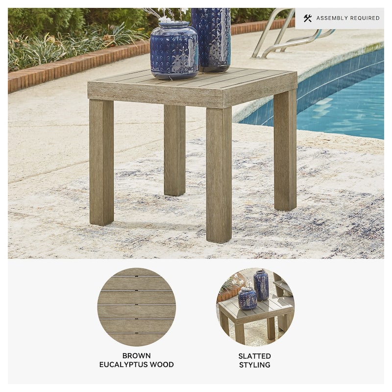 Silo Point Brown Square End Table