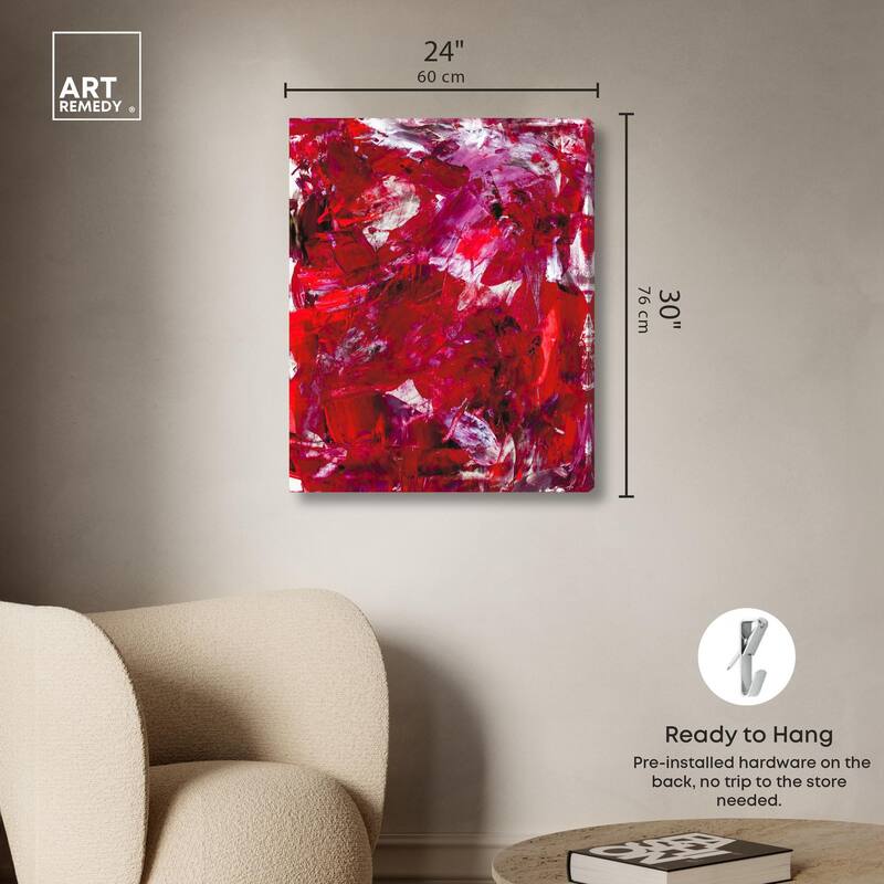 Eruption of Red II Canvas by Art Remedy, Gallery Wrapped