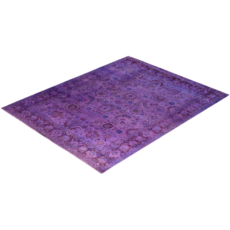 Fine Vibrance One-of-a-Kind Hand-Knotted Area Rug - Pink, 8' 2" x 10' 0" - 8' 2" x 10' 0"