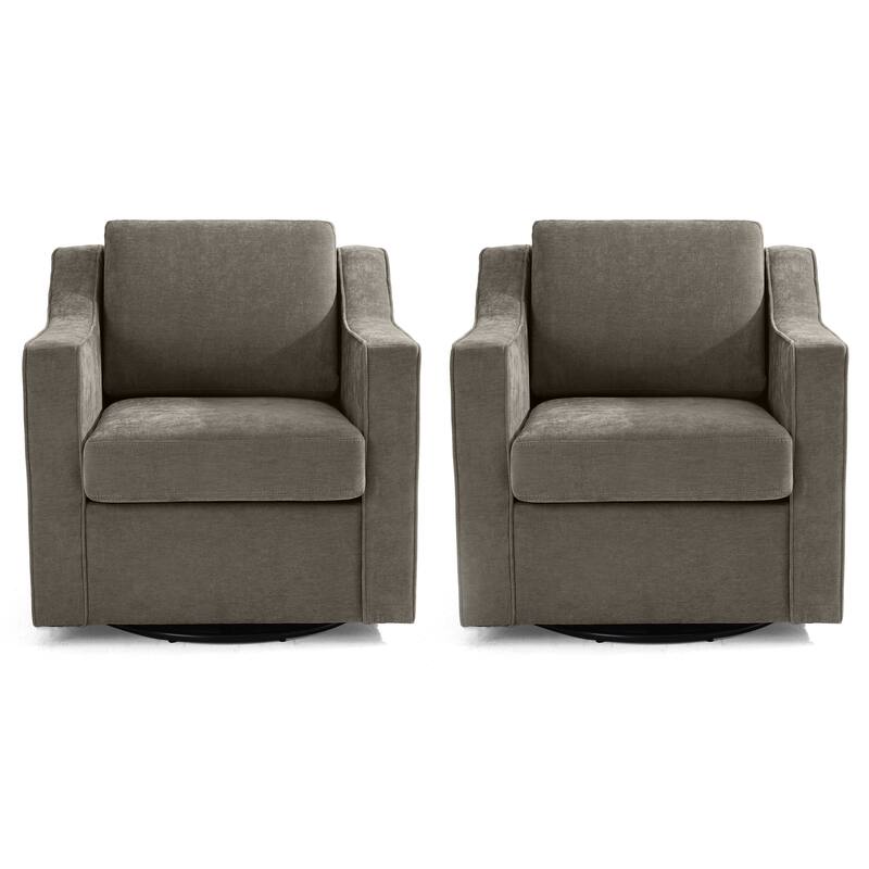 Modern Swivel Upholstered Armchair Accent chair Set of 2