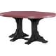 preview thumbnail 36 of 82, Poly Lumber Round Dining Table Set with Island Chairs Counter Height - Cherrywood & Black