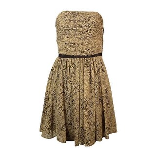 strapless cheetah print dress