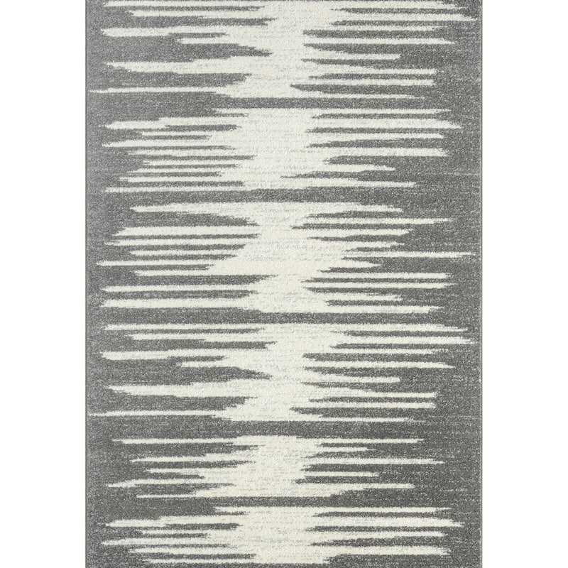 Abani Casa Geometric Ivory and Grey Indoor Area Rug