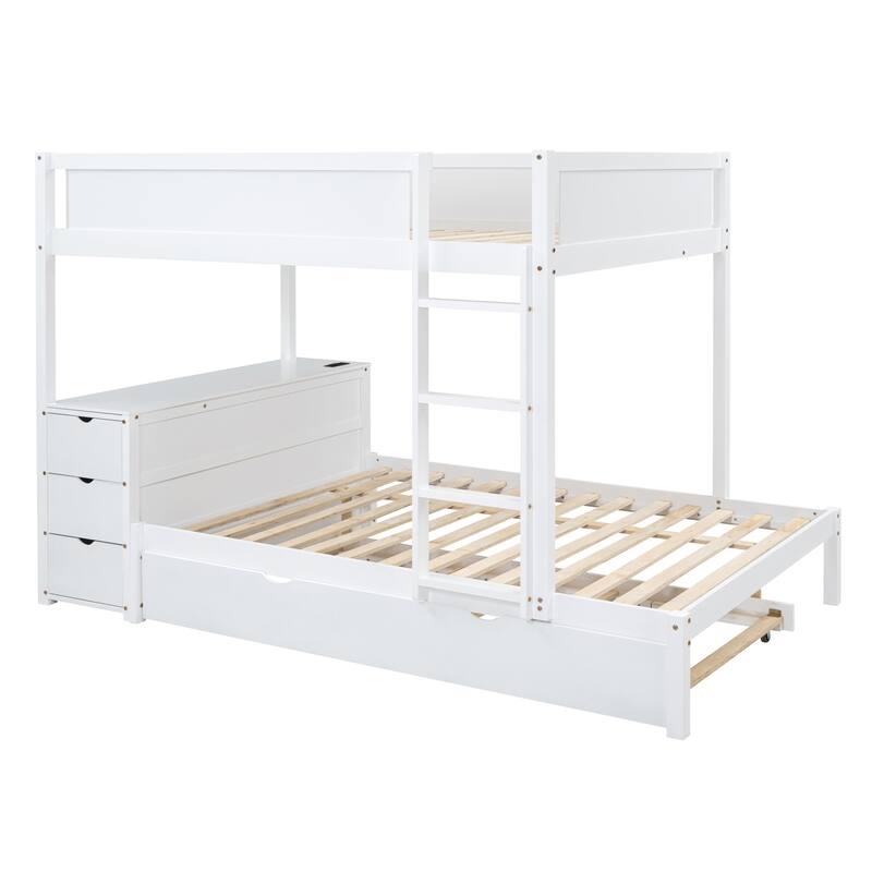 Bunk Bed with Trundle and Desk