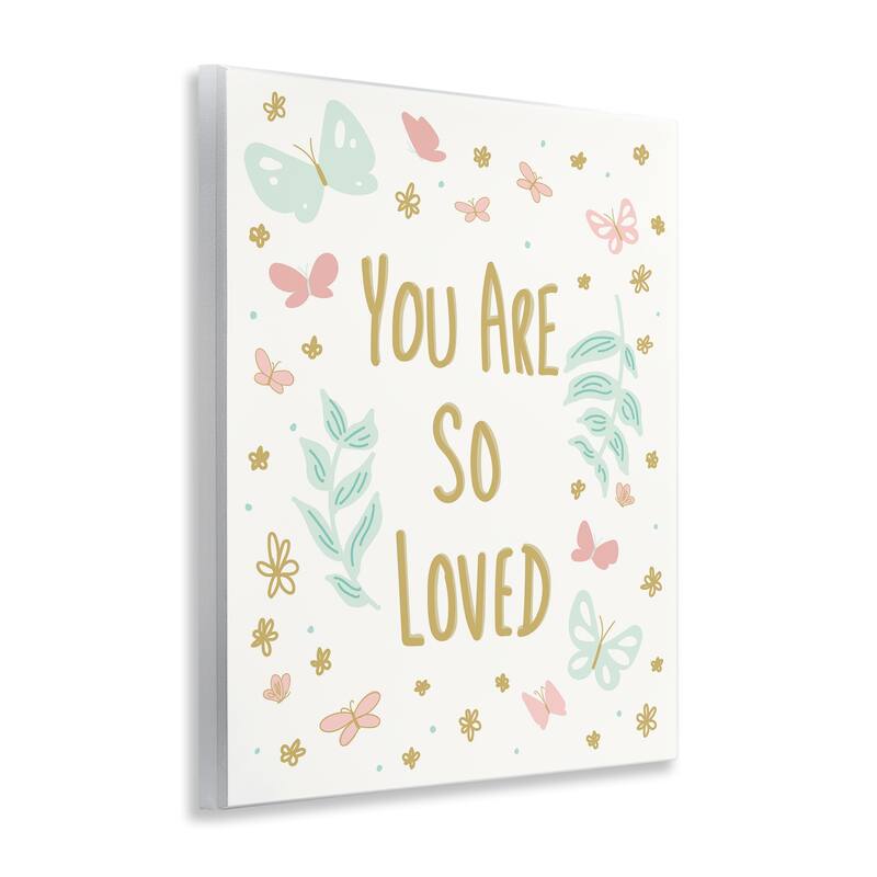 Stupell So Loved Uplifting Flowers Wall Plaque Art Design By Sweet Melody Designs