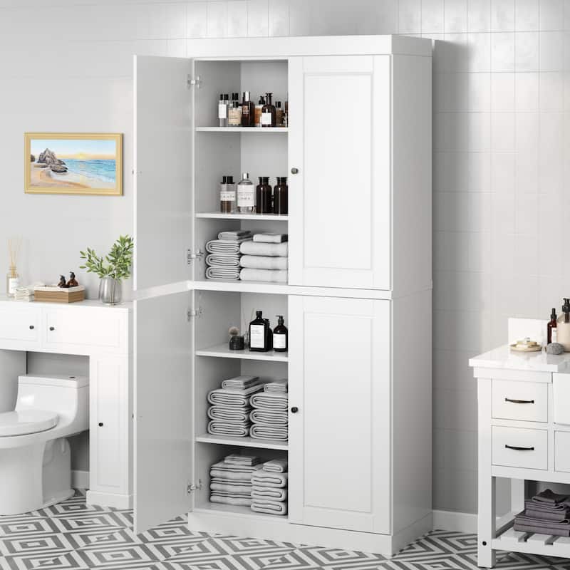 100% Solid Wood 32" Bathroom Cabinet with Optional Doors by Palace Imports