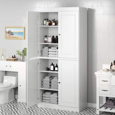 100% Solid Wood 32" Bathroom Cabinet with Optional Doors by Palace Imports