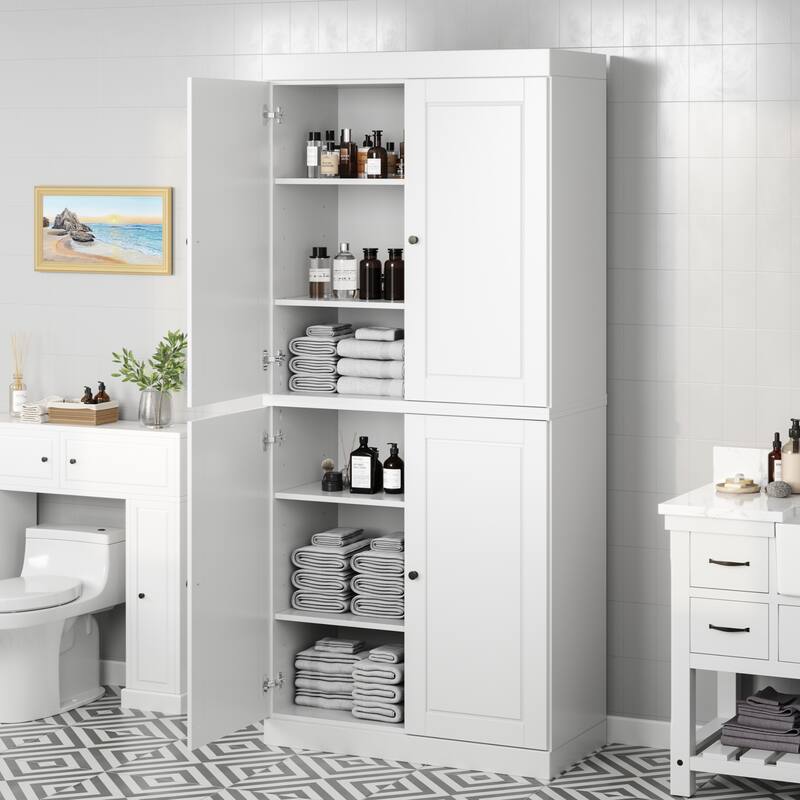 100% Solid Wood 32" Bathroom Cabinet with Optional Doors by Palace Imports