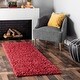 preview thumbnail 21 of 78, Brooklyn Rug Co Kara Solid Shag Area Rug 2' 8" x 6' Runner - Red
