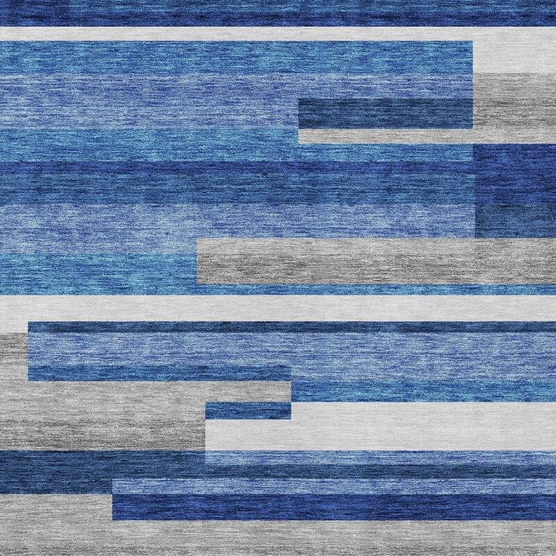HomeRoots Striped Transitional Rectangle Outdoor Rug