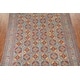 Light Blue Geometric Kazak Rug Handmade Living Room Wool Carpet - 9'0