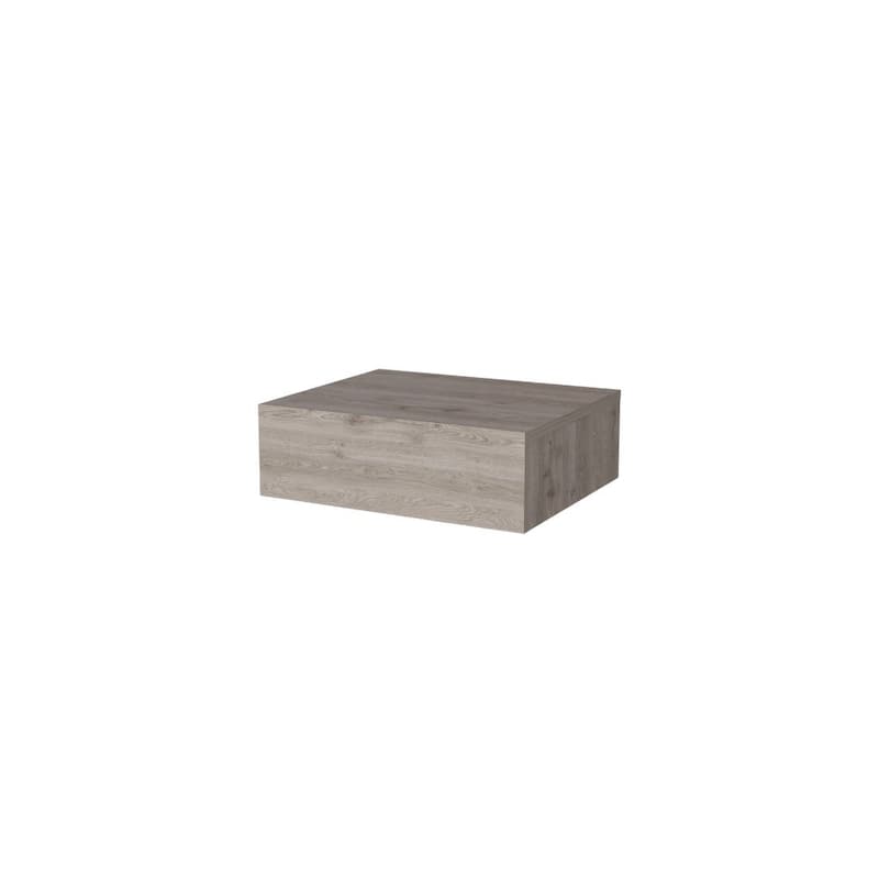 HomeRoots 5" Gray One Drawer Faux Wood Floating Nightstand