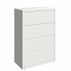 preview thumbnail 1 of 9, Hirsh 36-in Wide HL10000 Series 4 Drawer Lateral File Cabinet, White