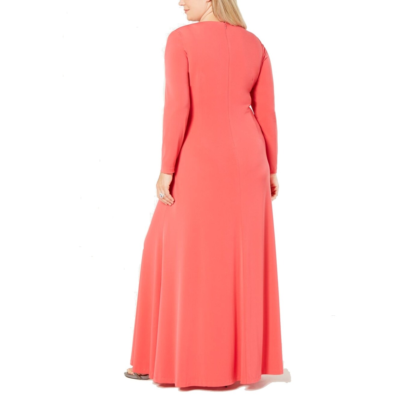 coral pink gown