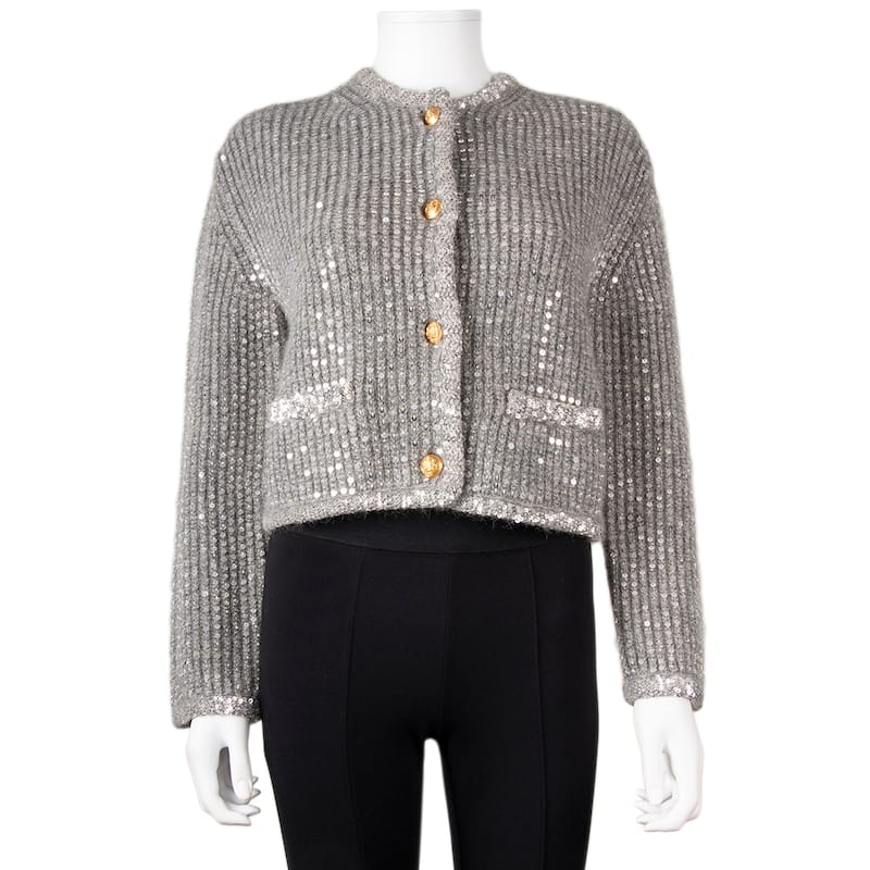 Celine Sequin Embroidered Cardigan Jacket - L