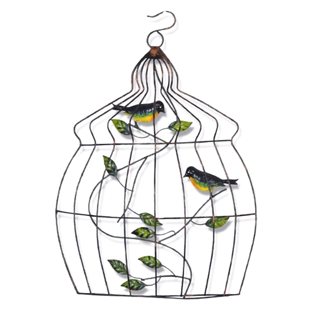Shop Modern Iron Bird Cage Wall Hanging Decoration A Overstock
