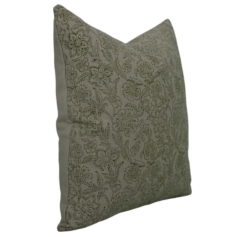 Linen Bohemian Block print pillow Cover- Jarul