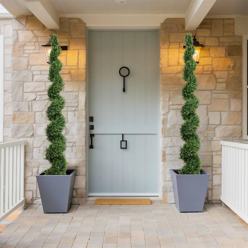 7FT Tall Artificial Two-Tone Cypress Pine Tree