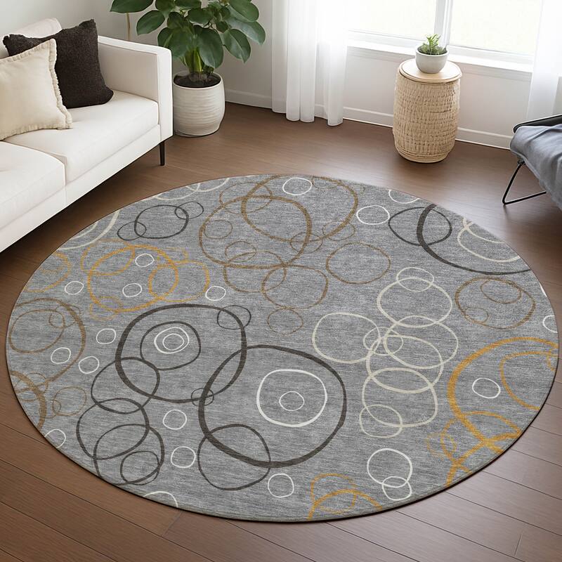 Machine Washable Indoor/ Outdoor Contemporary Nexus Chantille Rug