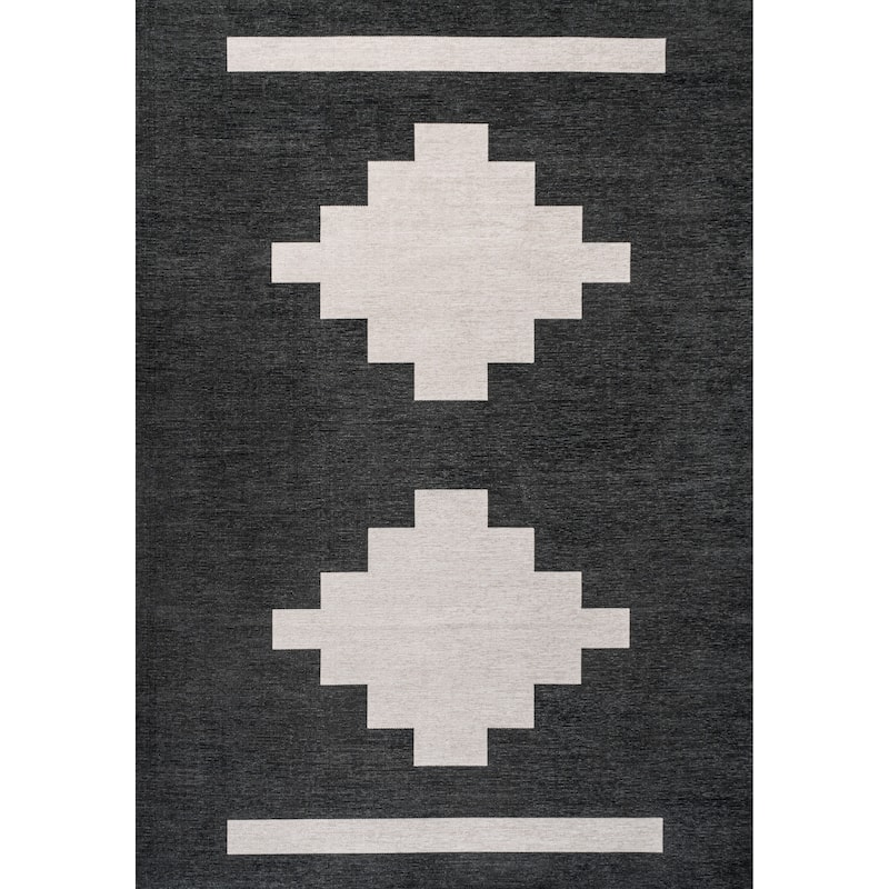 JONATHAN Y Luola Solid Low-Pile Machine Washable Area Rug