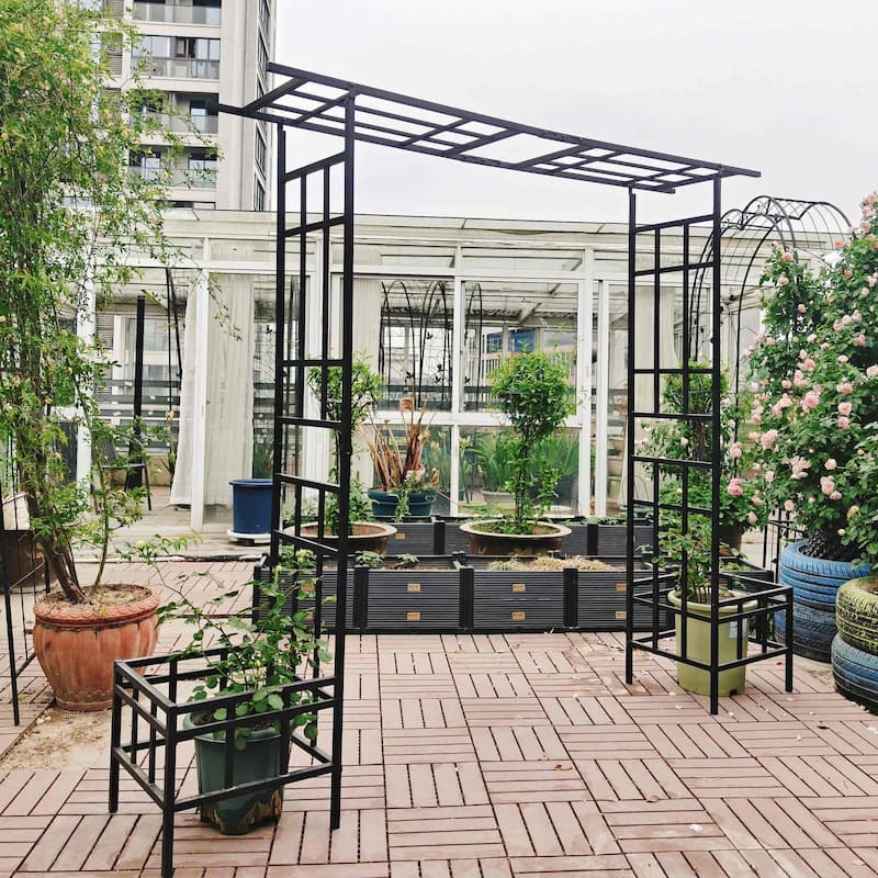 Adjustable Metal Arch Trellis for Climbing Garden Plants