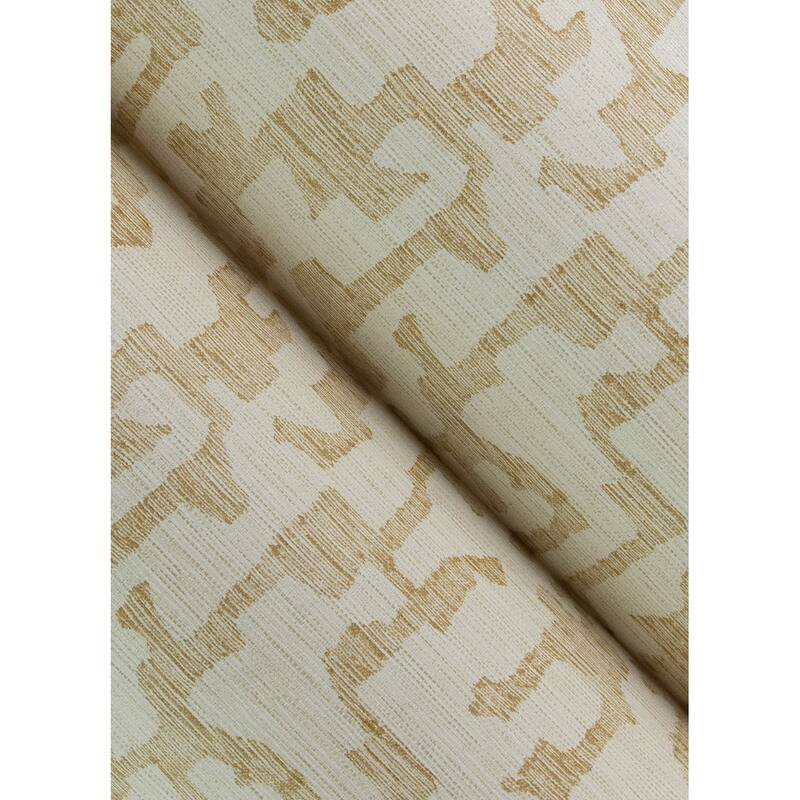 A-Street Prints Cipher Chestnut Geometric Faux Grasscloth Wallpaper