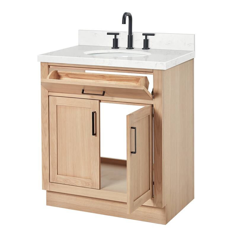 Ariel T030SCQOVO Hepburn 30" Free Standing Single Basin Vanity Set