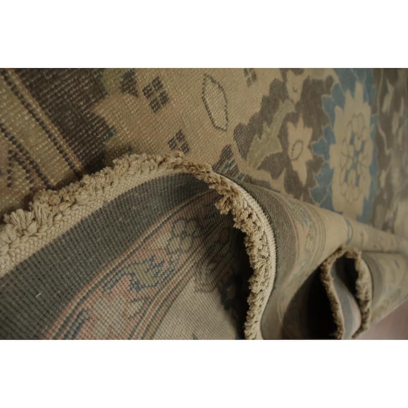 Hand Knotted Oriental 100% Wool Carpet Traditional All-Over Greys & Charcoal Ziegler Area Rug - 12' 6'' X 9' 8''