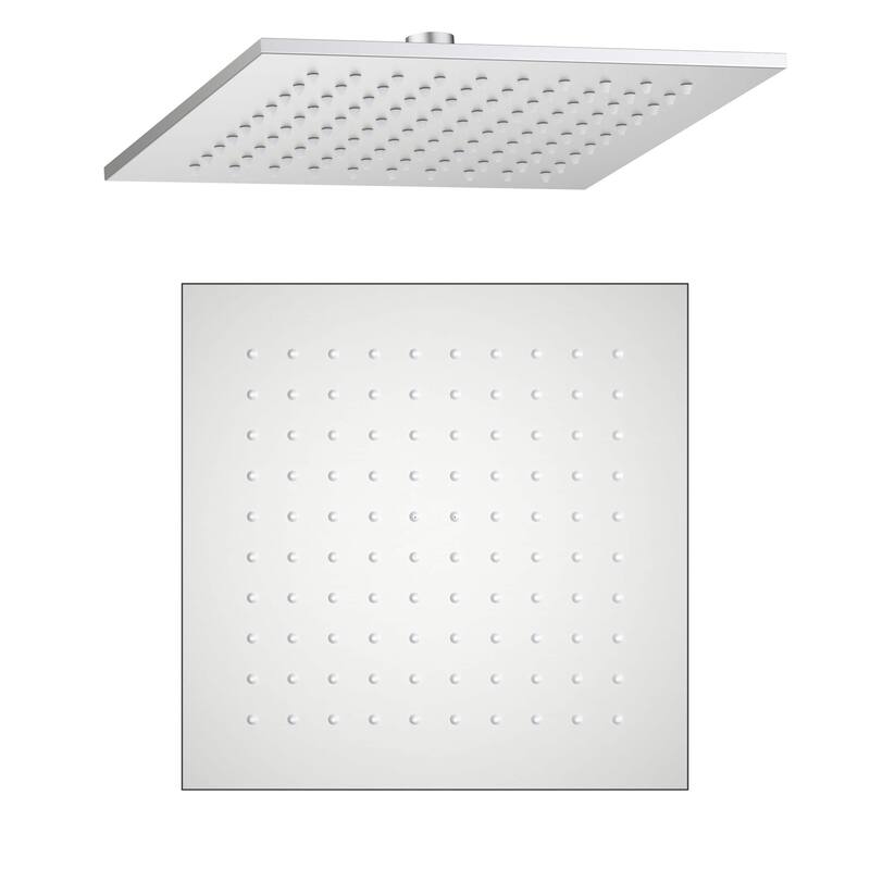 Cube 10" Metal Thin Profile Rain Shower Head 1.75 GPM - Brushed Nickel