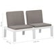 preview thumbnail 6 of 4, vidaXL Patio Lounge Bench with Cushion Plastic White