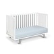 preview thumbnail 5 of 6, HomeRoots Gray and White Solid and Manufactured Wood Standard Three In One Convertible Crib - 54