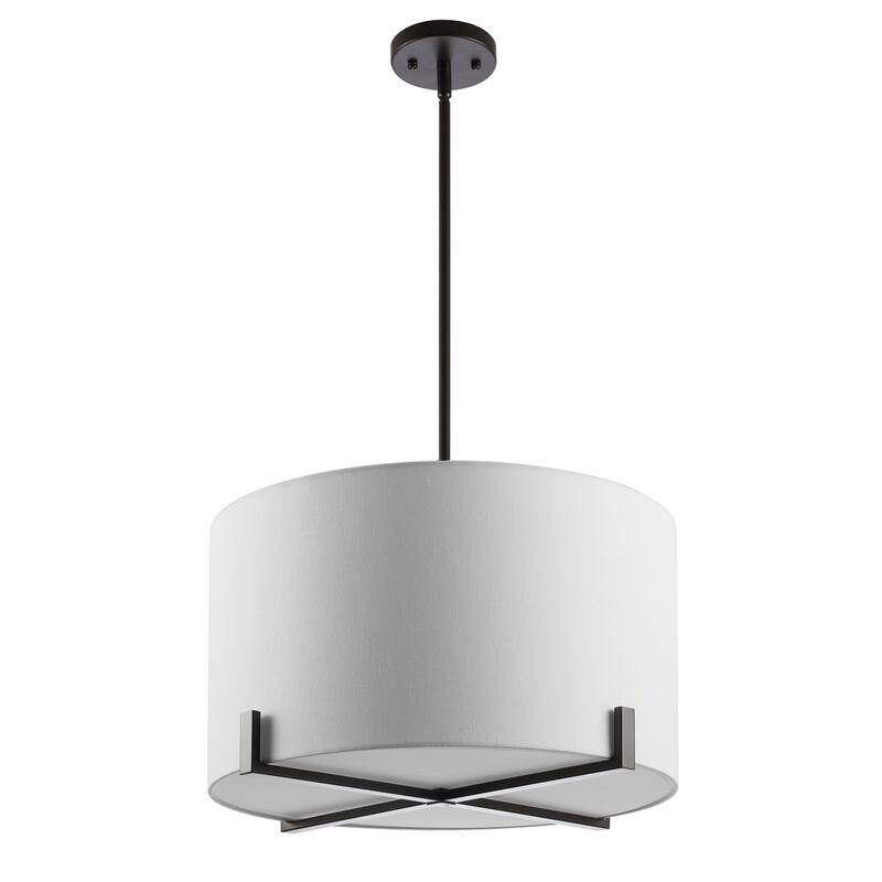 SAFAVIEH Lighting Azra Pendant - 20" x 20" x 11" - Oil Rubbed Bronze - 20Wx20Dx47H