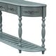 preview thumbnail 27 of 42, Vintage Curved Console Table Sofa Table Entryway Table with 4 Drawers and Bottom Shelf