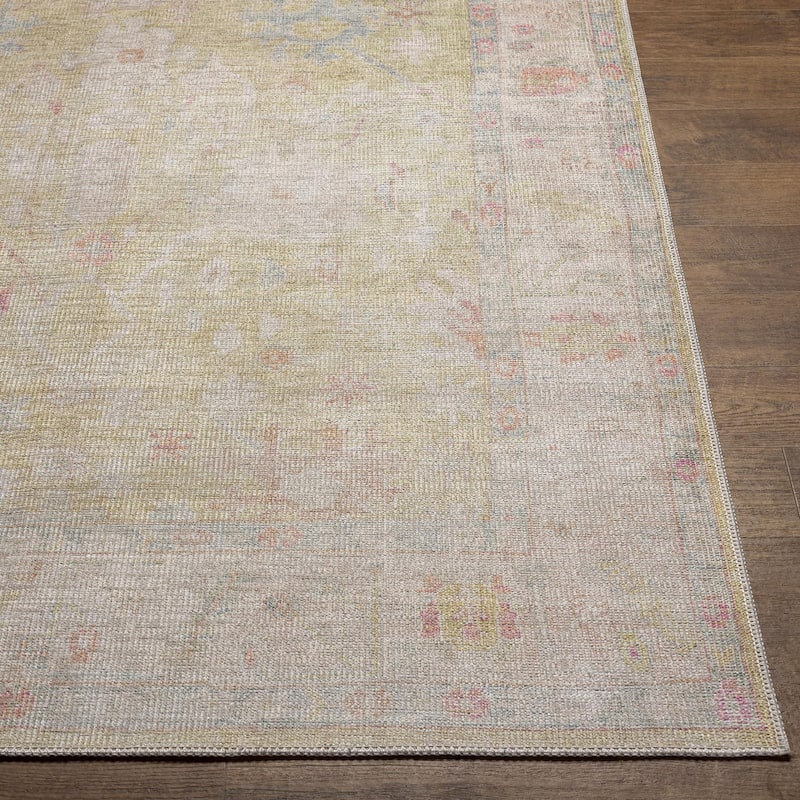 Livabliss Kemer Traditional Floral & Botanical Washable Area Rug