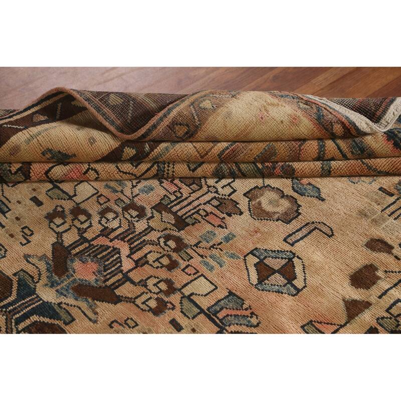 Ardebil Persian Vintage Rug Handmade Wool Carpet - 6'1"x 9'6"