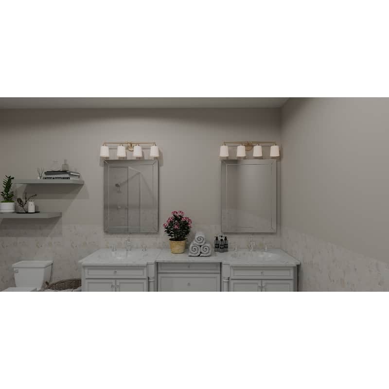 Cecilia 4-Light Bronze Gold Bath Light