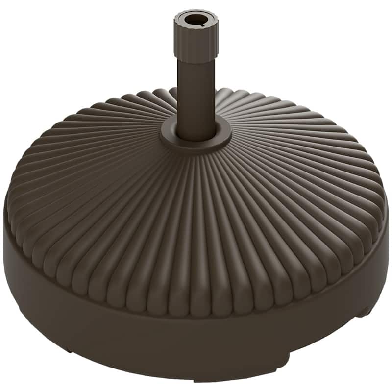 Outdoor Umbrella Base HDPE Patio Parasol Stand Fillable with Water or Sand - 21.7" x 11.8" H