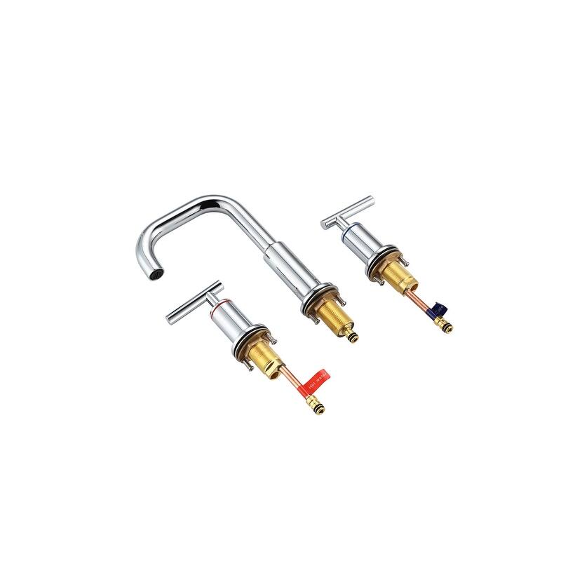 Indigo Home 8 inch Widespread Double Handle Bathroom Faucet