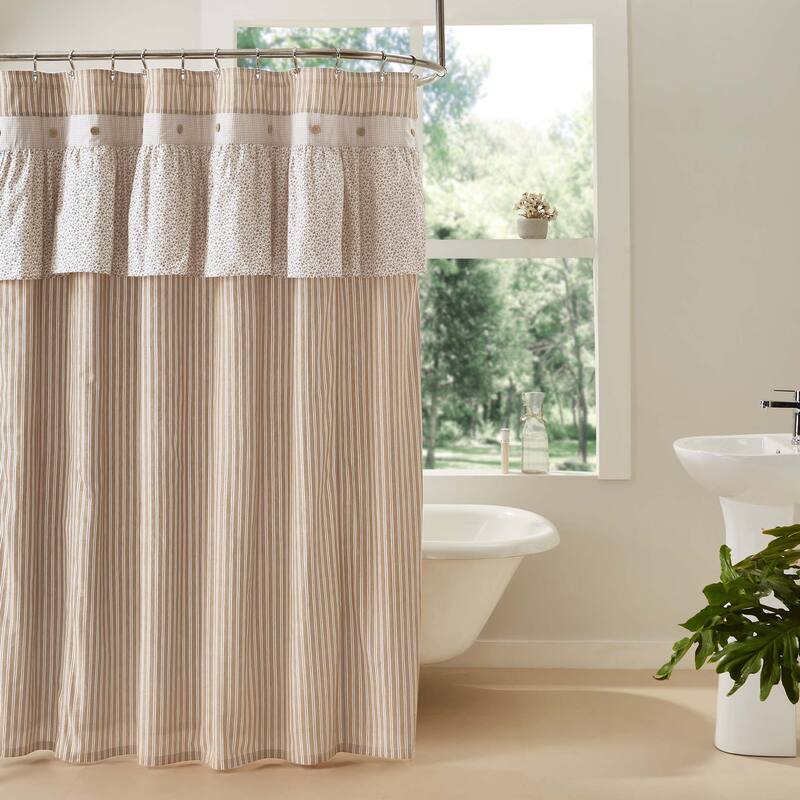 Camilia Ruffled Shower Curtain 72x72 - Bed Bath & Beyond - 34433948