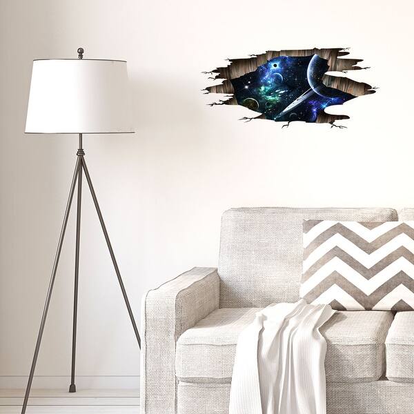 Shop Space Galaxy Removable 3d Wall Stickers Self Stick Murals Art