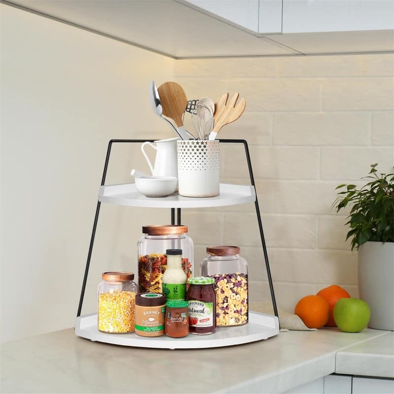 2 Tier Bathroom Counter Organizer - 10"D x 14.7"W x 13.8"H