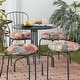 preview thumbnail 1 of 11, Greendale Home Fashions Multicolor Outdoor Round Bistro Dining Seat Cushion (Set of 2)
