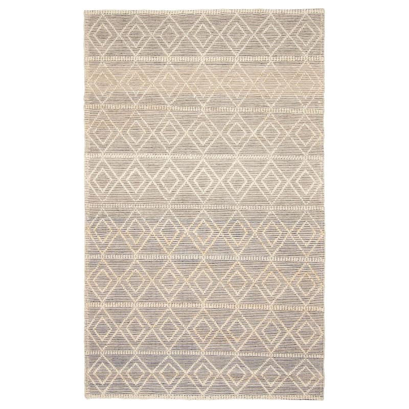 ECARPETGALLERY Braid weave Sienna Cream Wool Rug - 4'11 x 8'1 - Cream - 4'11 x 8'1