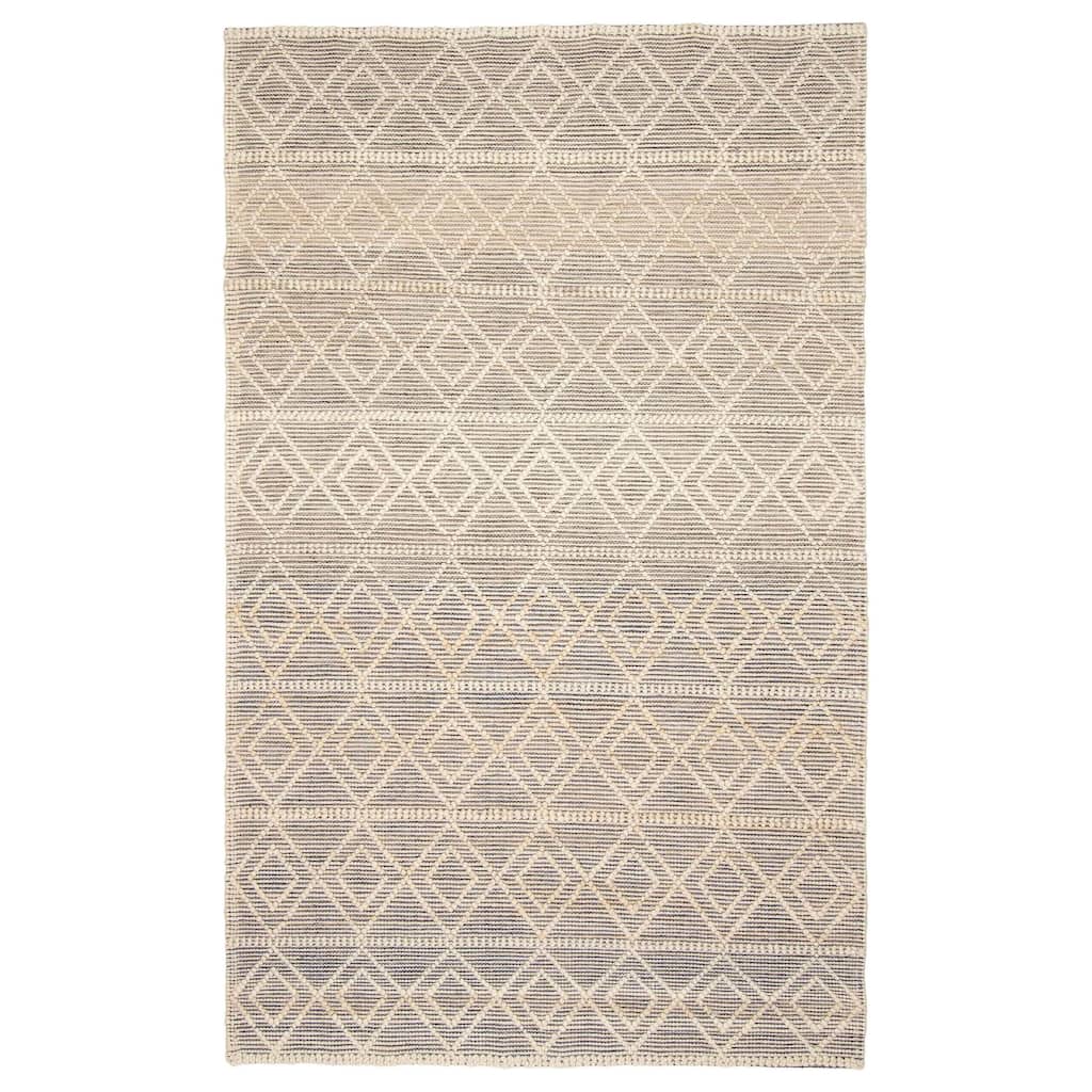 ECARPETGALLERY Braid weave Sienna Cream Wool Rug - 4'11 x 8'1