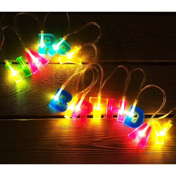 HAPPY BIRTHDAY Letter Shaped LED 5.1ft String Lights Bed Bath Beyond 28254368